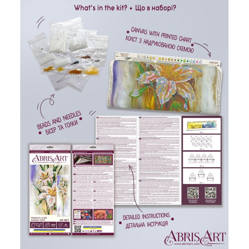 Main Bead Embroidery Kit Fragile lilies