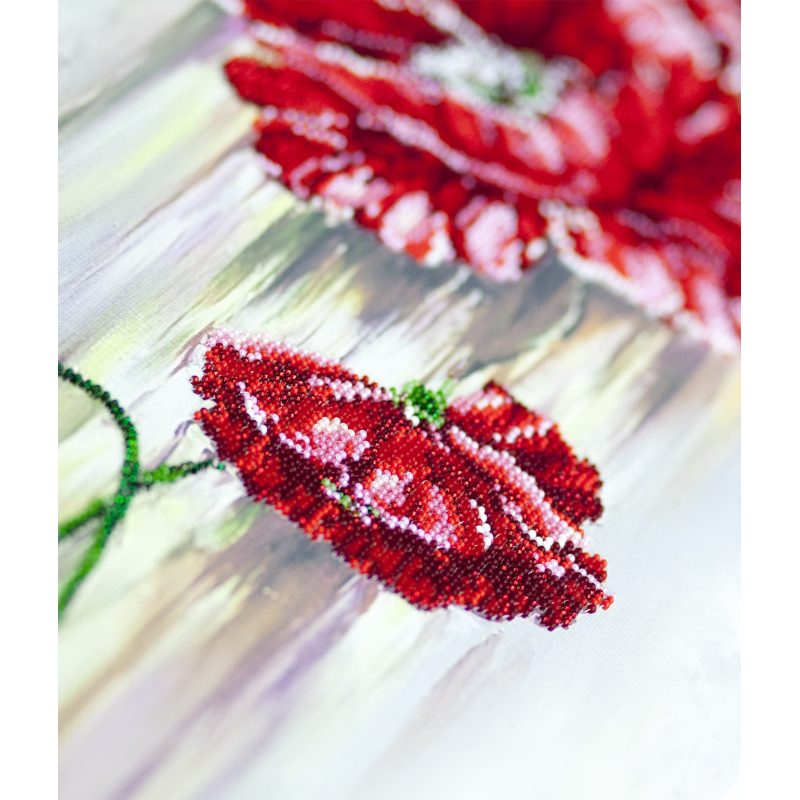 Main Bead Embroidery Kit Poppy flower