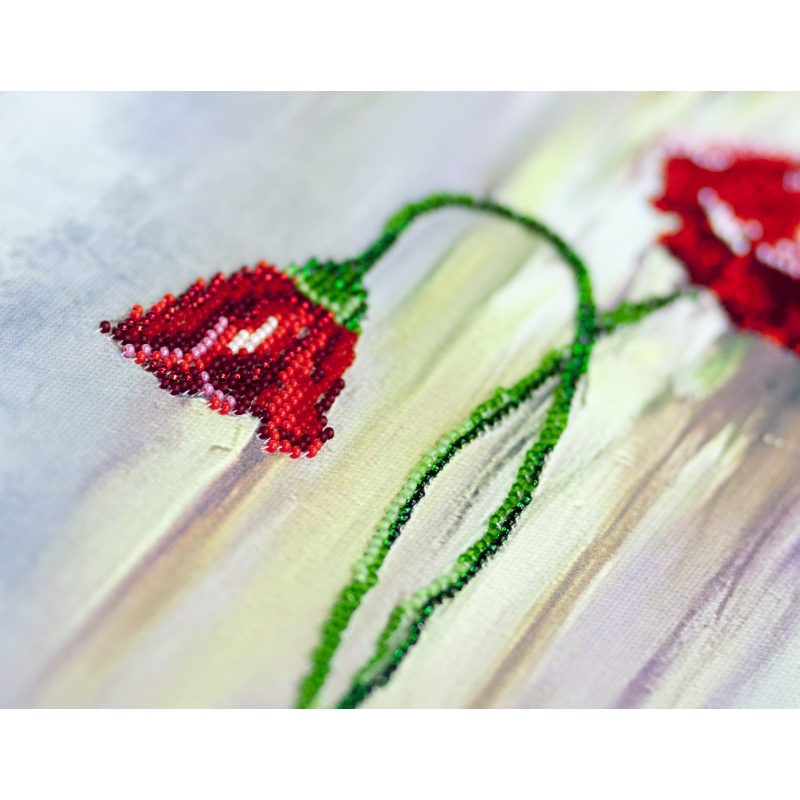 Main Bead Embroidery Kit Poppy flower