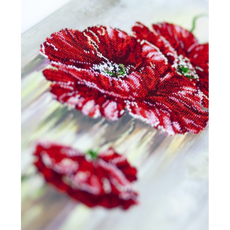 Main Bead Embroidery Kit Poppy flower