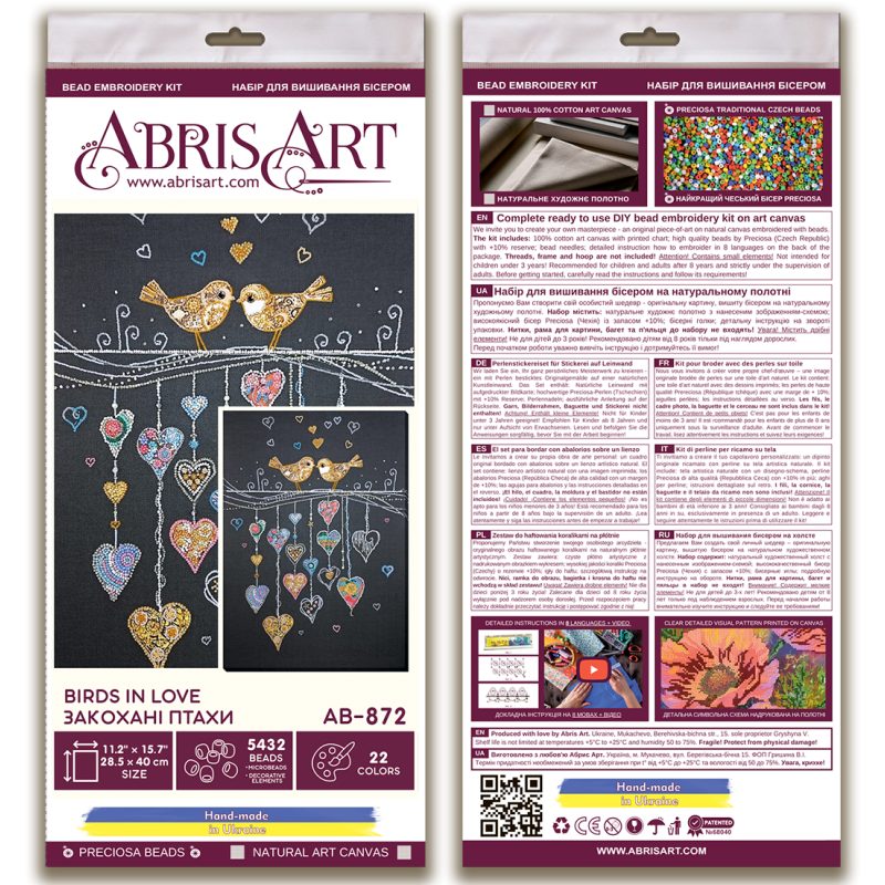 Main Bead Embroidery Kit Birds in love