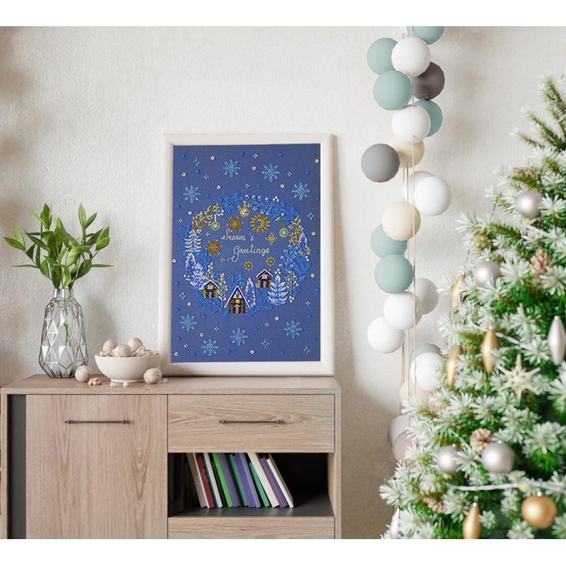 Main Bead Embroidery Kit Christmas motif