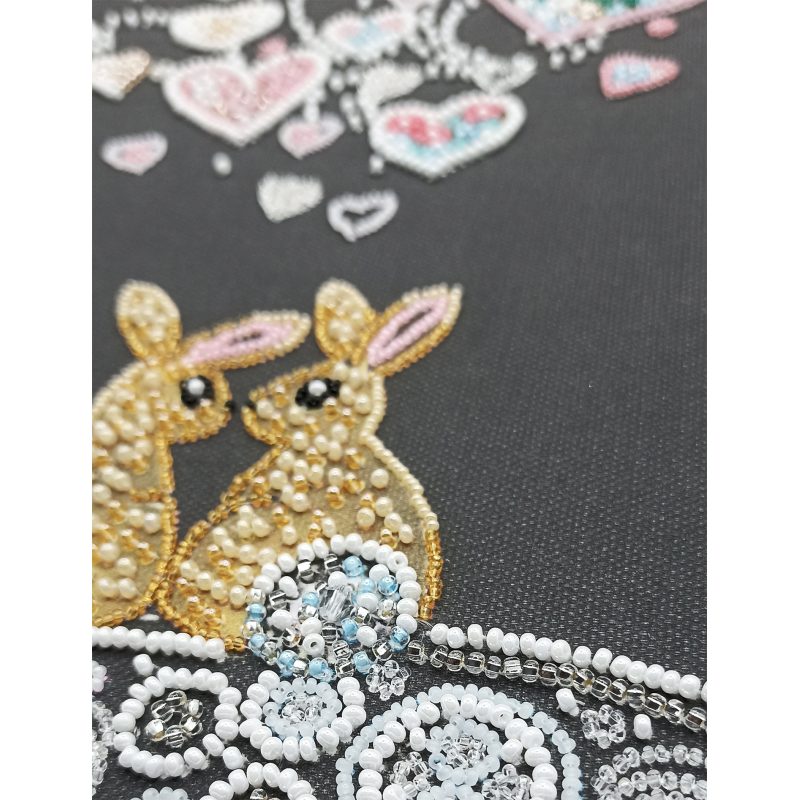 Main Bead Embroidery Kit Rabbits in love