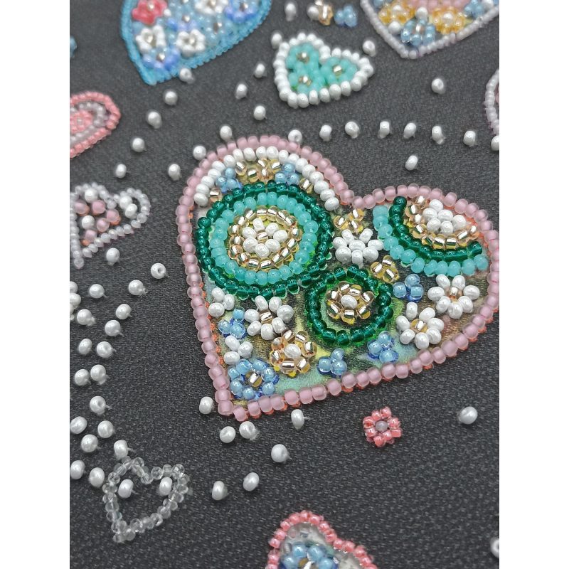 Main Bead Embroidery Kit Rabbits in love