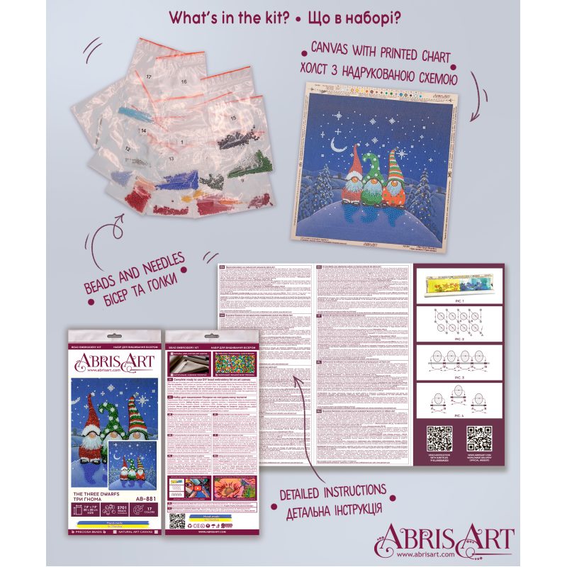 Main Bead Embroidery Kit The three dwarfs