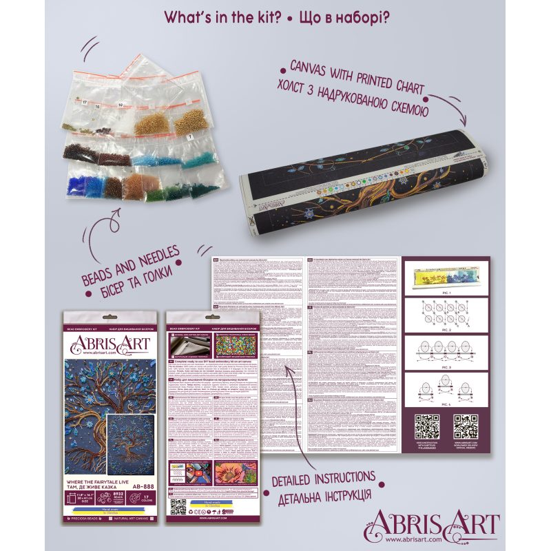 Main Bead Embroidery Kit Where the fairytale live