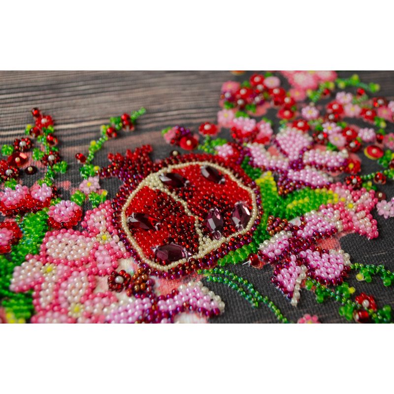 Main Bead Embroidery Kit Red pomegranates