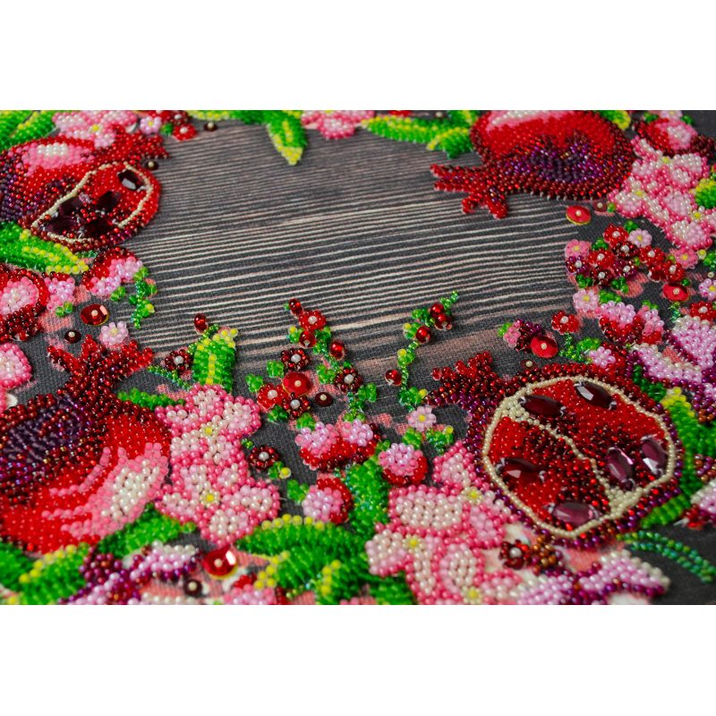 Main Bead Embroidery Kit Red pomegranates