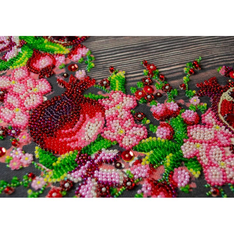 Main Bead Embroidery Kit Red pomegranates