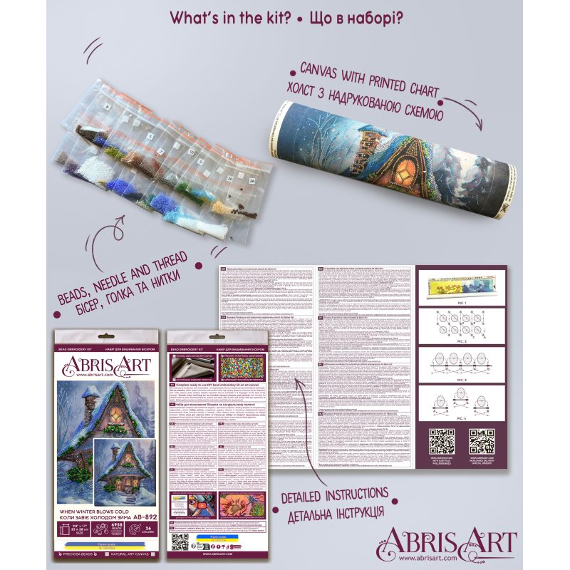 Main Bead Embroidery Kit When winter blows cold