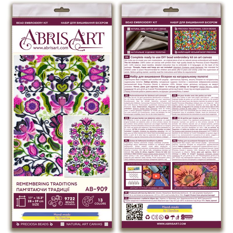 Main Bead Embroidery Kit Remembering traditions
