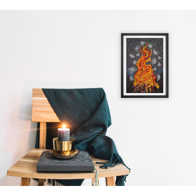 Main Bead Embroidery Kit Dancing around the campfire