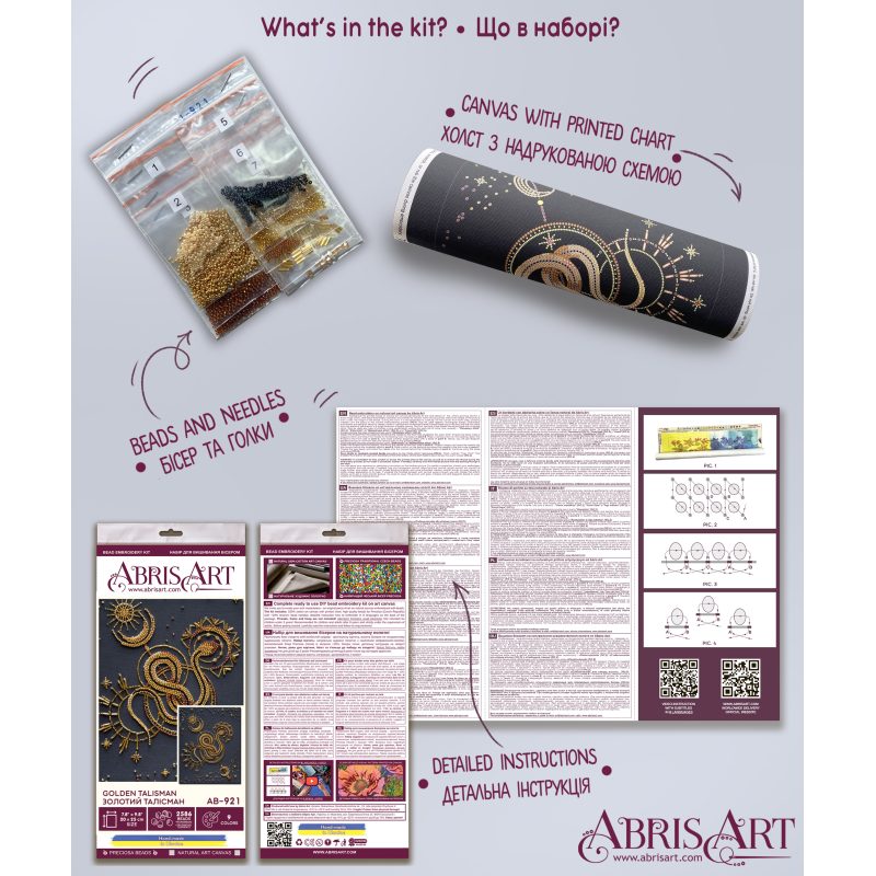 Main Bead Embroidery Kit Golden talisman