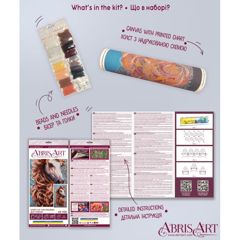 Main Bead Embroidery Kit Spirit of the Prairies