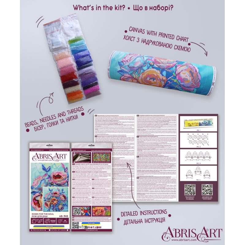 Main Bead Embroidery Kit Roses for the Soul