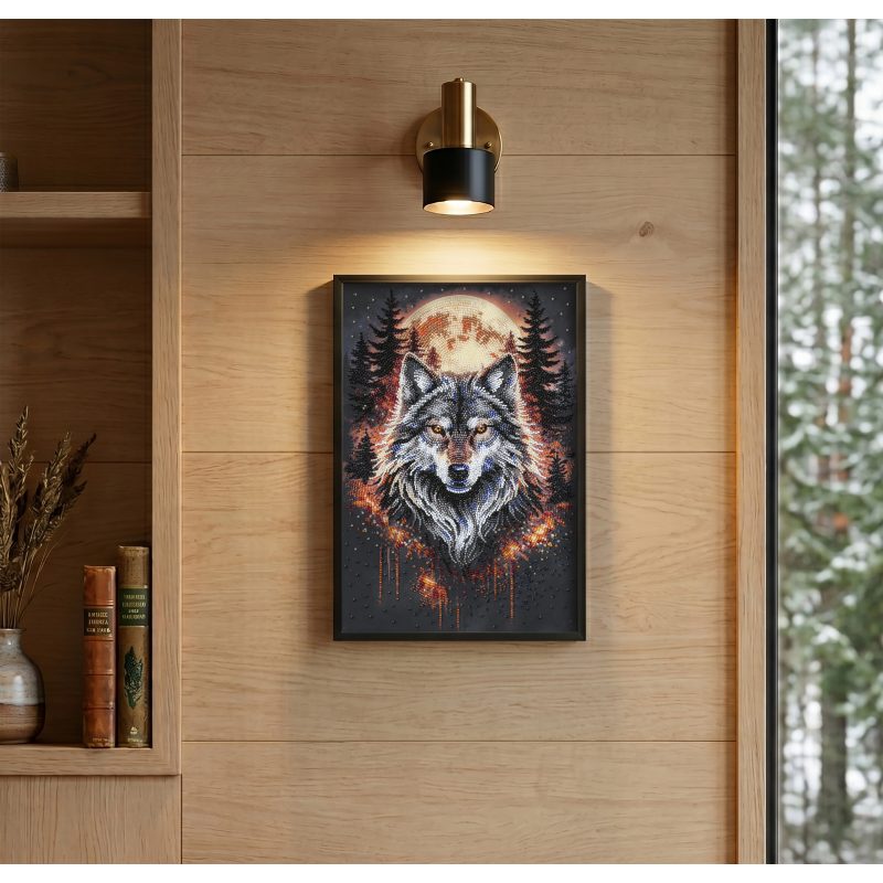 Main Bead Embroidery Kit Alpha Wolf