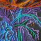 Main Bead Embroidery Kit Neon Poppies