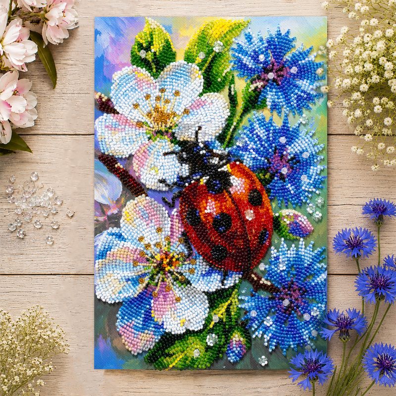 Main Bead Embroidery Kit Among Cornflowers