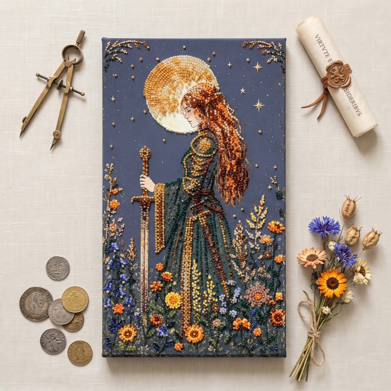 Main Bead Embroidery Kit Moon Maiden