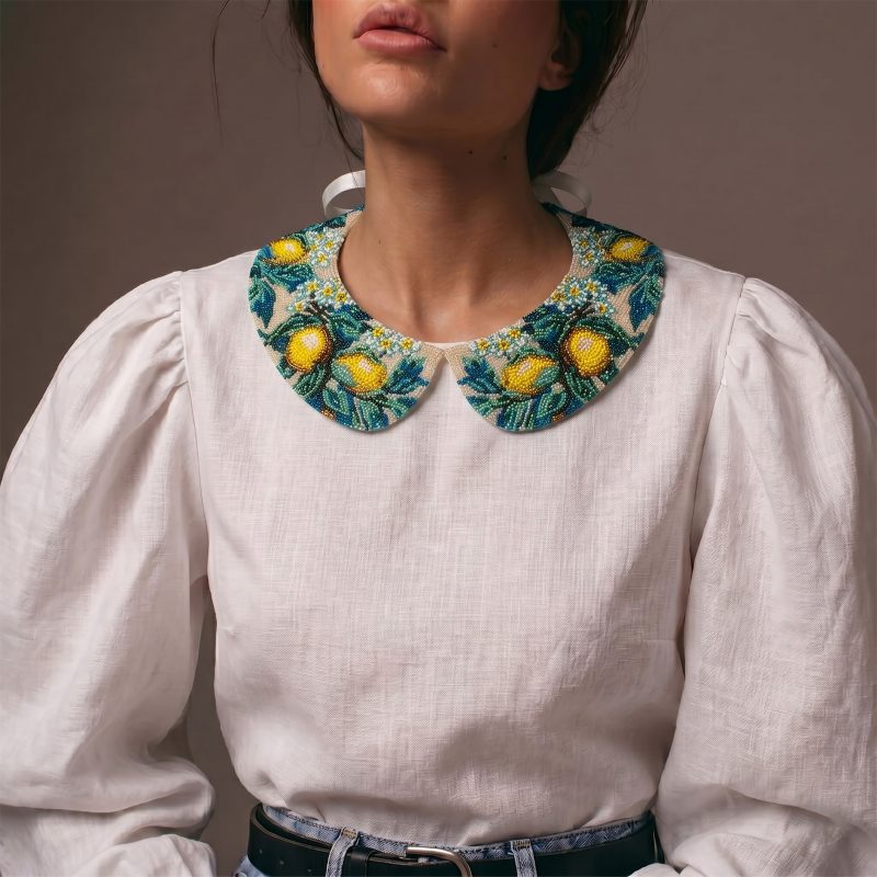 Main Bead Embroidery Kit Collar “Citrus Tenderness”