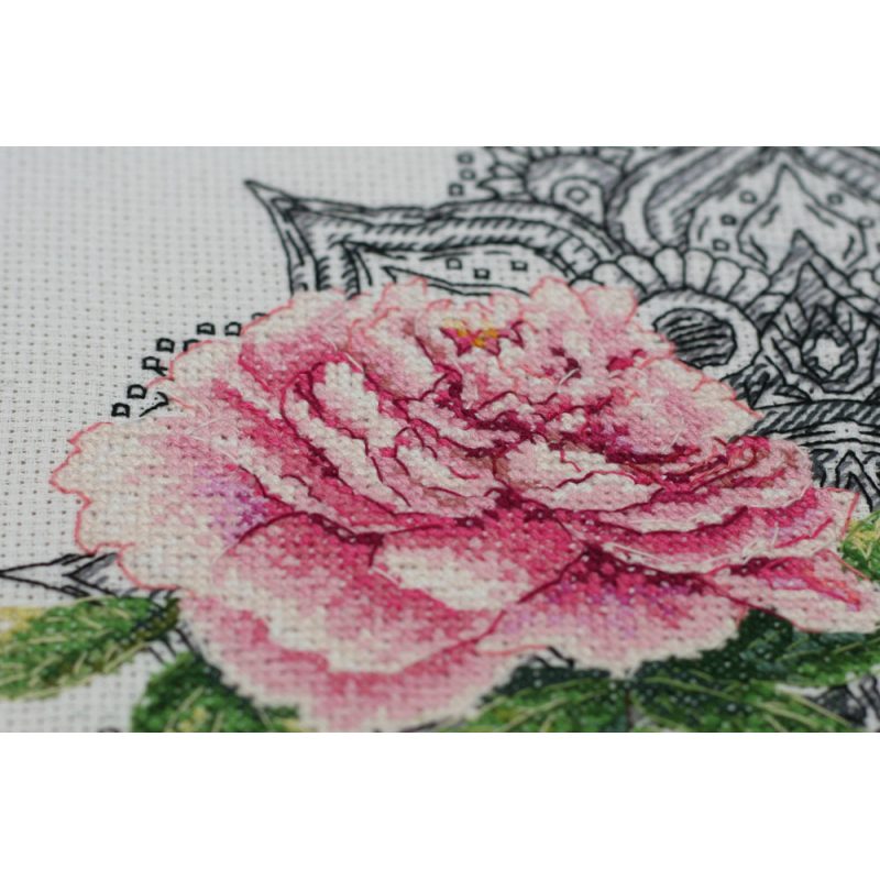 Cross Stitch Kit "Lace peonies"