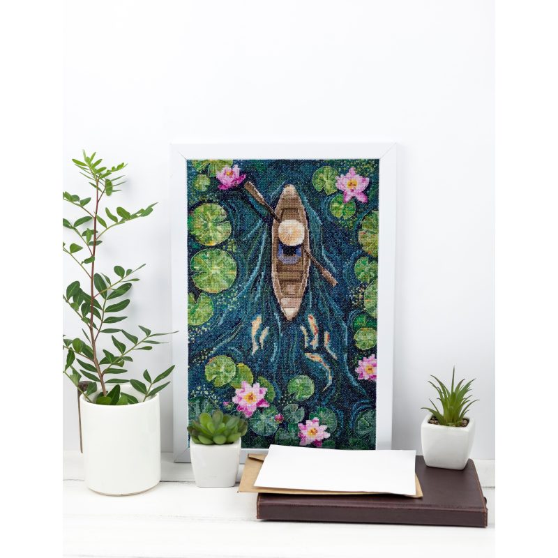 Cross-stitch kits One in a canoe
