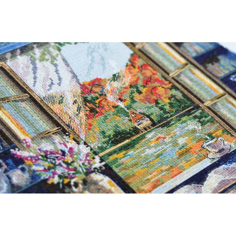 Cross-stitch kits Tea party by the window