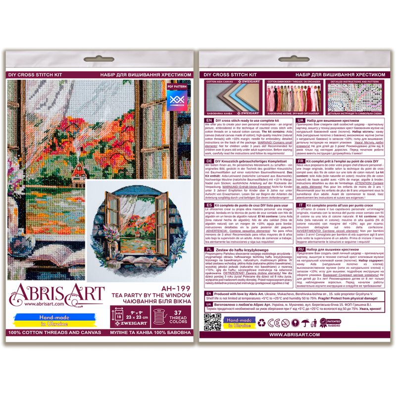 Cross-stitch kits Tea party by the window