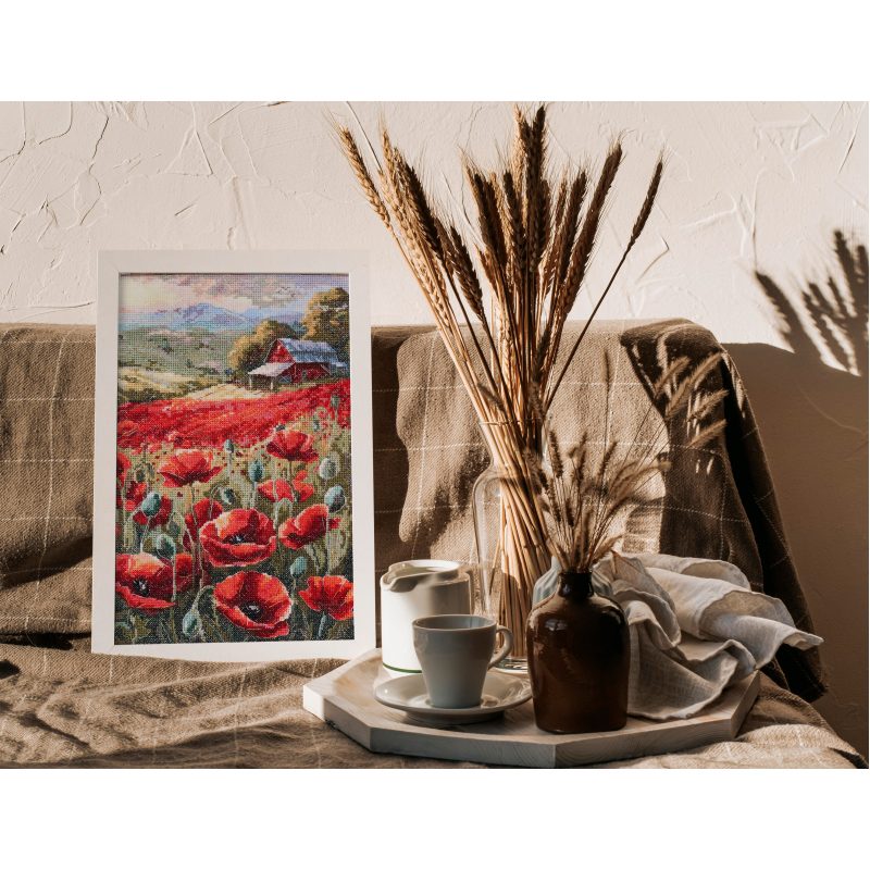 Cross-stitch kits Poppies at sunset