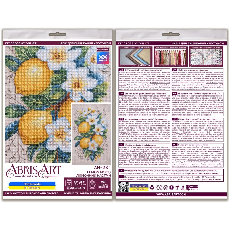 Cross-stitch kits Lemon mood