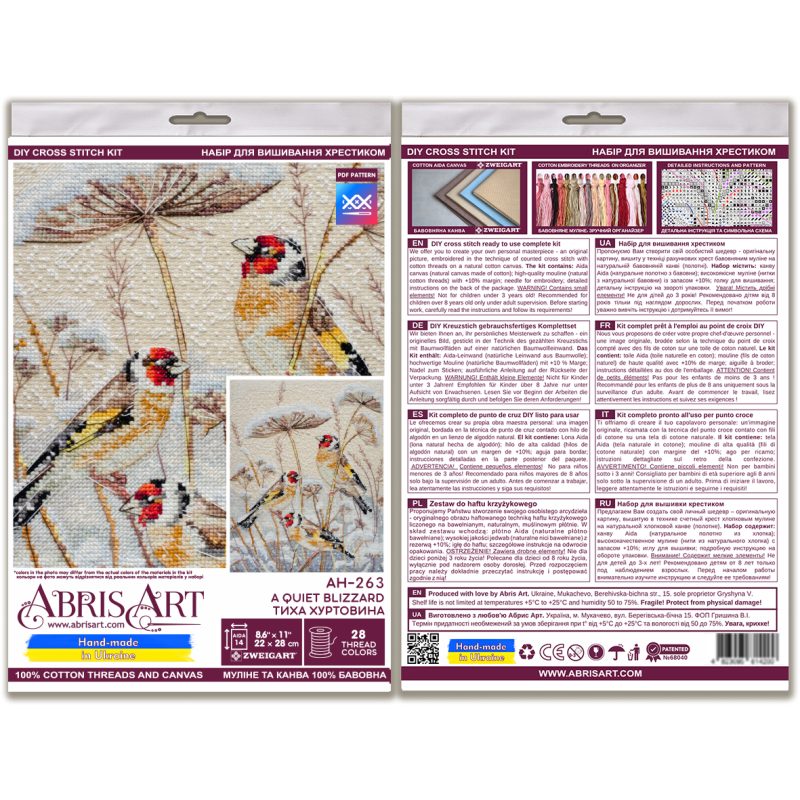 Cross-stitch kits A quiet blizzard