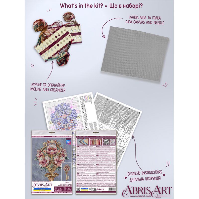 Cross-stitch kits Key to Feelings