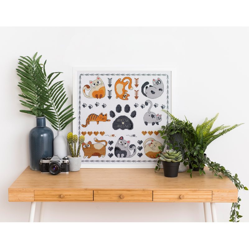 Cross-stitch kits Meow-meow