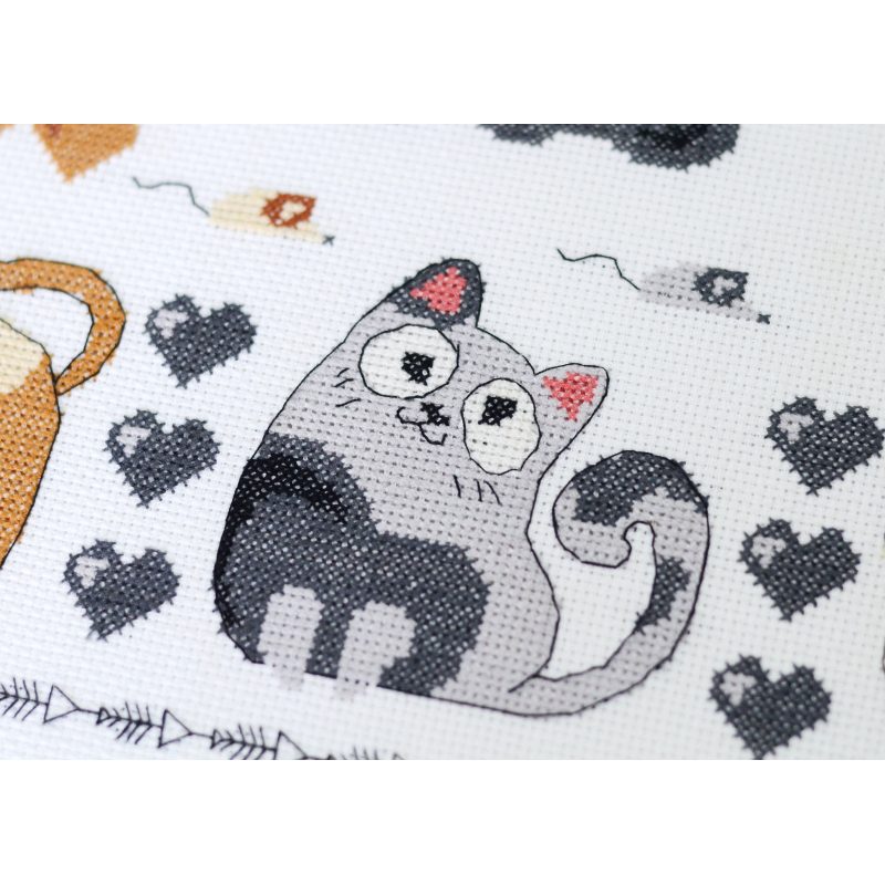 Cross-stitch kits Meow-meow
