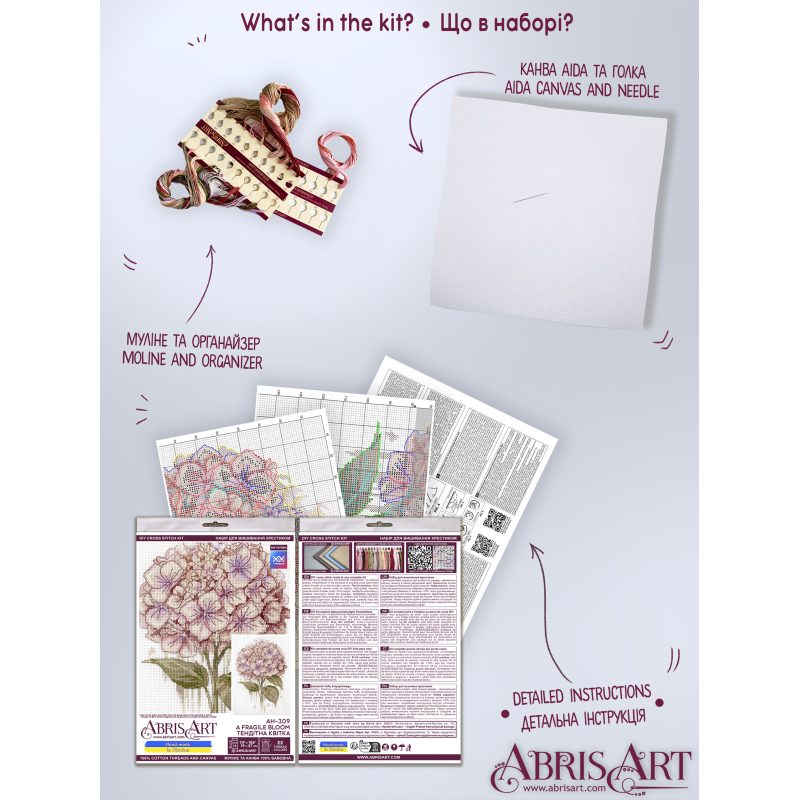 Cross-stitch kits A Fragile Bloom
