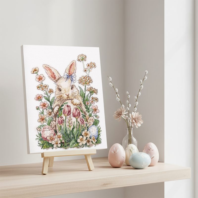 Cross-stitch kits Easter bunny waiting