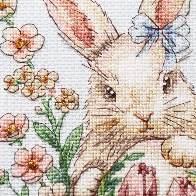 Cross-stitch kits Easter bunny waiting