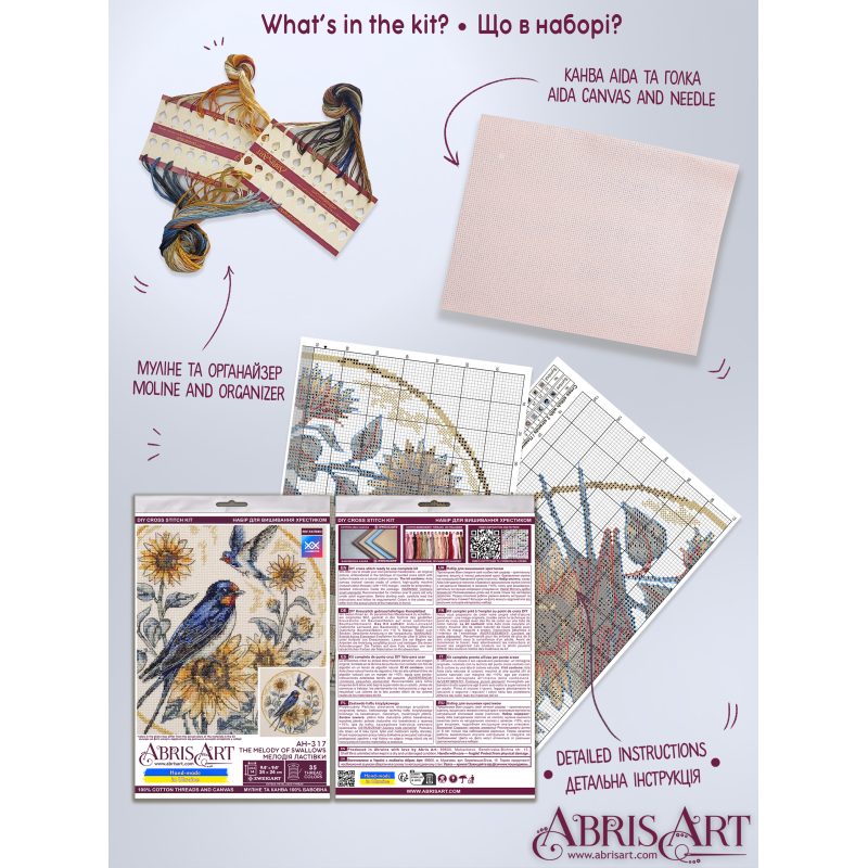 Cross-stitch kits The melody of swallows