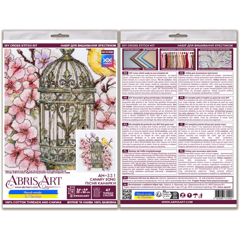 Cross-stitch kits Canary Song