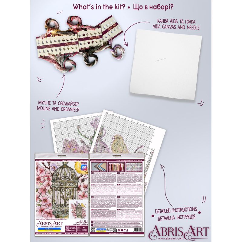 Cross-stitch kits Canary Song