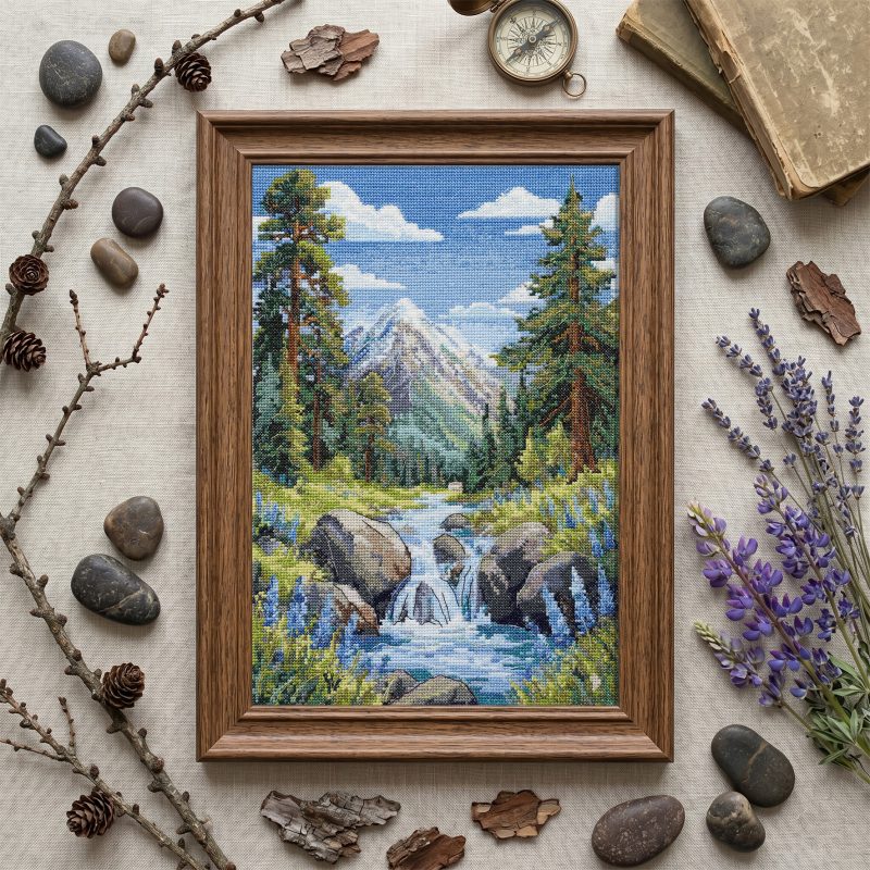Cross-stitch kits Faraway mountains