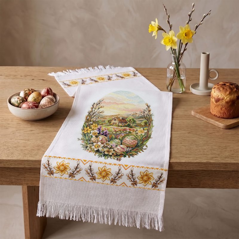 Cross-stitch kits Rushnyk «Blooming Easter Egg»