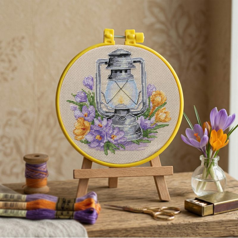 Cross-stitch kits Spring saffron
