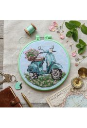 Cross-stitch kits Moped ride
