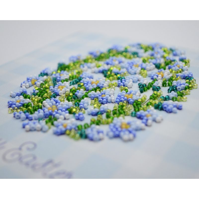 Mini Bead embroidery kit Easter snowdrop