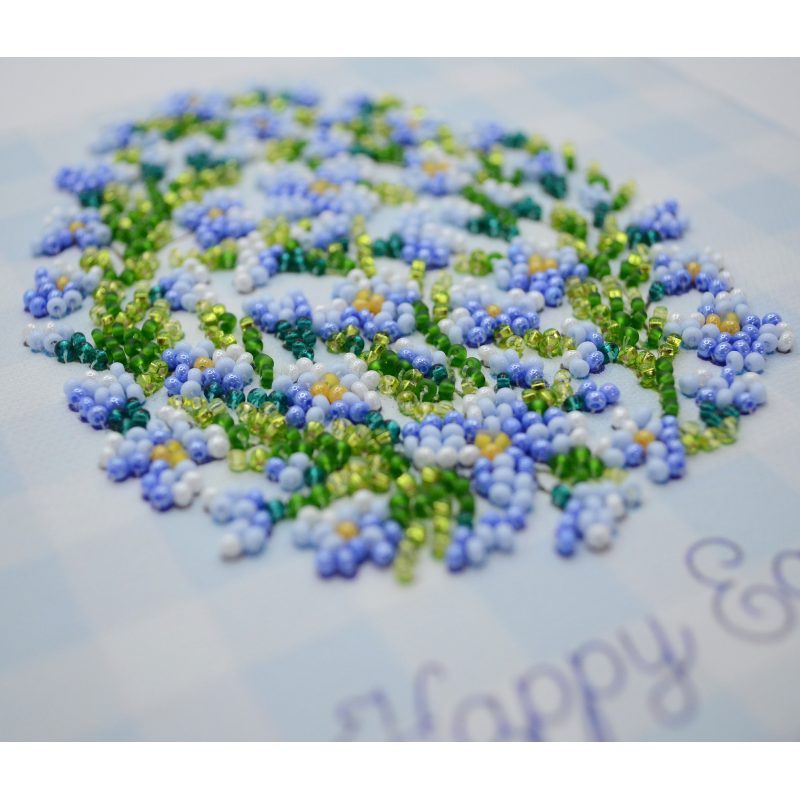 Mini Bead embroidery kit Easter snowdrop