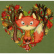 Mini Bead embroidery kit Red fox