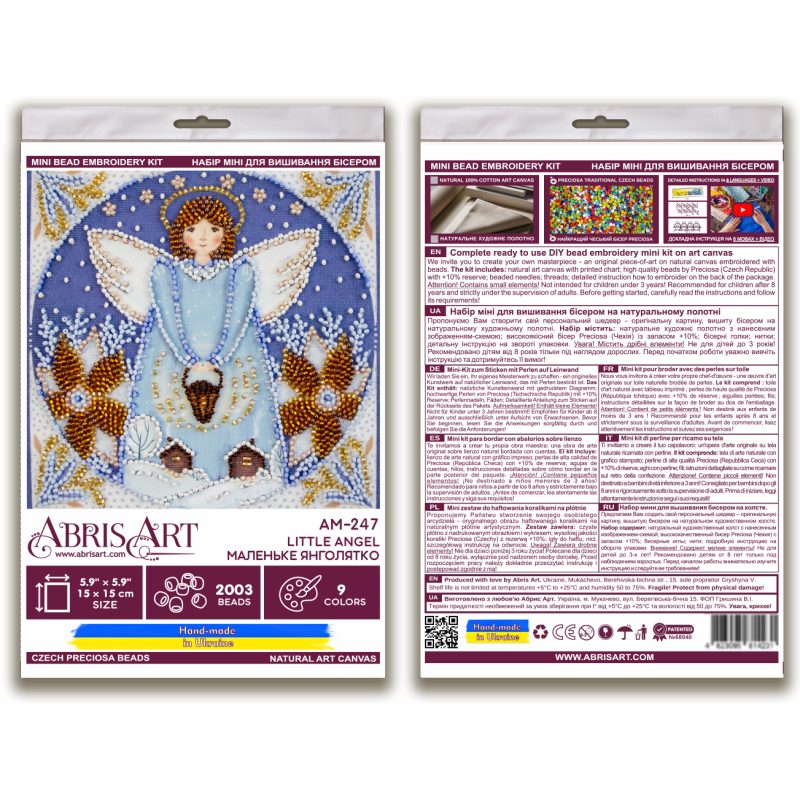 Mini Bead embroidery kit Little angel