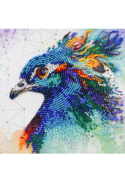 Mini Bead Embroidery Kit Respectable peacock