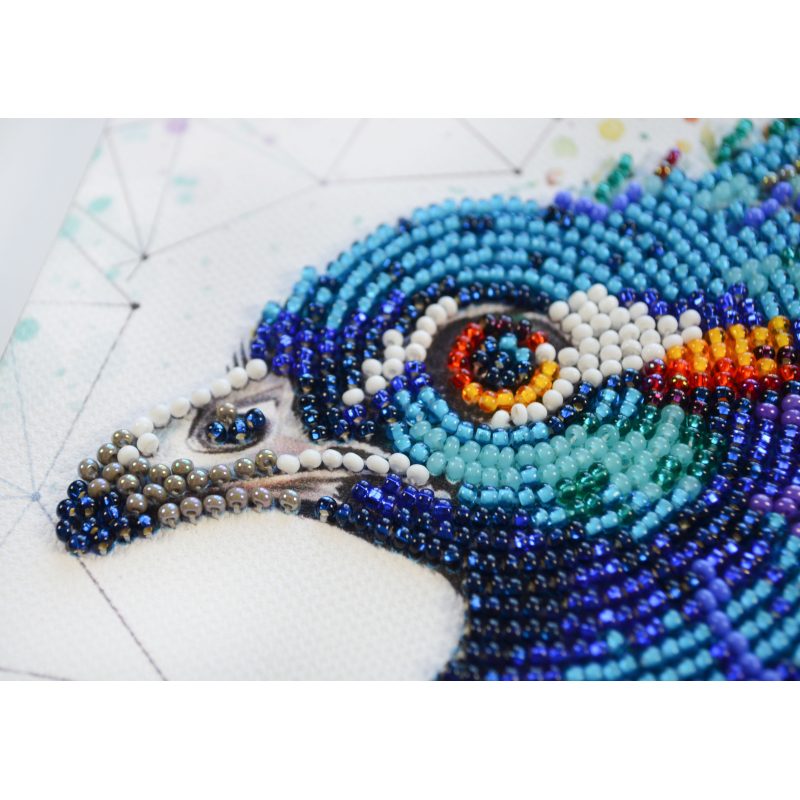 Mini Bead Embroidery Kit Respectable peacock